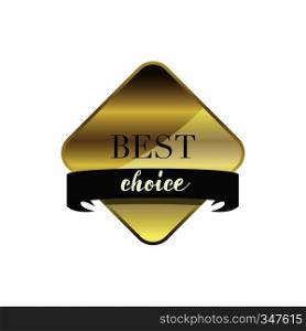 Best choice golden label in simple style on a white background. Best choice golden label, simple style
