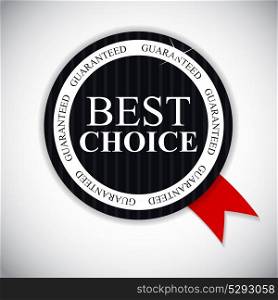 Best Choice Golden Label Isolated Vector Illustration. Best Choice Golden Label Vector Illustration