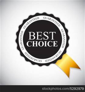 Best Choice Golden Label Vector Illustration. EPS10. Best Choice Golden Label Vector Illustration