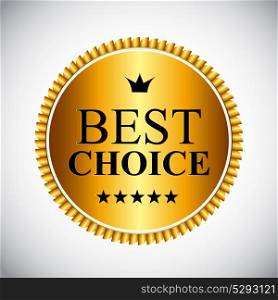 Best Choice Golden Label Vector Illustration EPS10. Best Choice Golden Label Vector Illustration