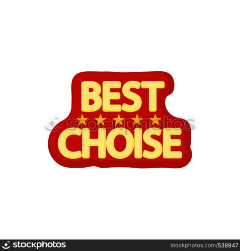 Best choice icon in cartoon style on a white background. Best choice icon, cartoon style