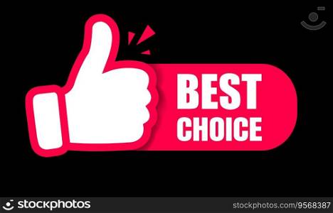 Best Choice Label Isolated Black Background With Gradient Mesh, Vector Illustration