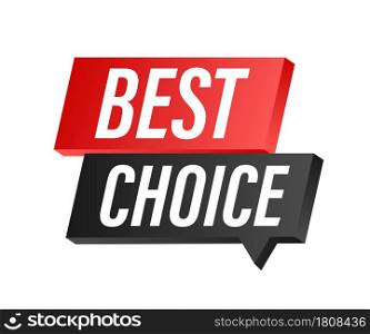 Best choice, red fabric award ribbon. Vector illustration. Best choice, red fabric award ribbon. Vector illustration.