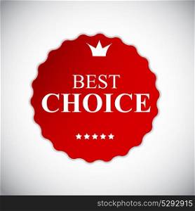 Best Choice Red Label with Ribbon Vector Illustration EPS10. Best Choice Red Label with Ribbon Vector Illustration