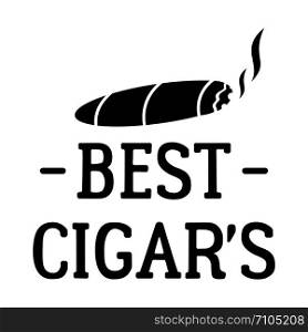 Best cigar logo. Simple illustration of best cigar vector logo for web design isolated on white background. Best cigar logo, simple style