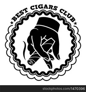 Best cigars club logo. Simple illustration of best cigars club vector logo for web design isolated on white background. Best cigars club logo, simple style
