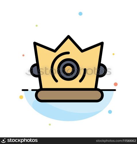 Best, Crown, King, Madrigal Abstract Flat Color Icon Template