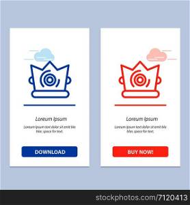 Best, Crown, King, Madrigal Blue and Red Download and Buy Now web Widget Card Template
