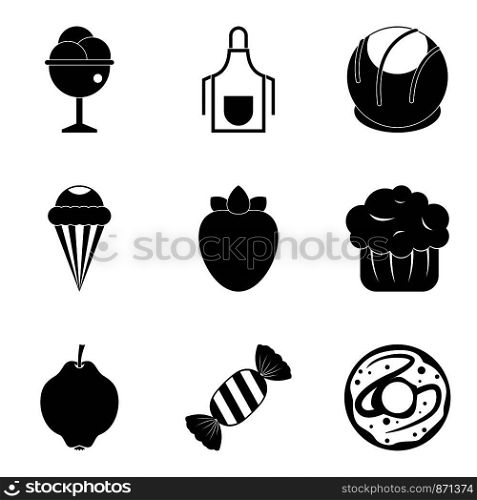 Best food icons set. Simple set of 9 best food vector icons for web isolated on white background. Best food icons set, simple style