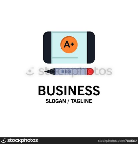 Best Grade, Achieve, Education Business Logo Template. Flat Color