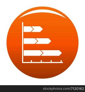 Best graph icon. Simple illustration of graph vector icon for any any design orange. Best graph icon vector orange