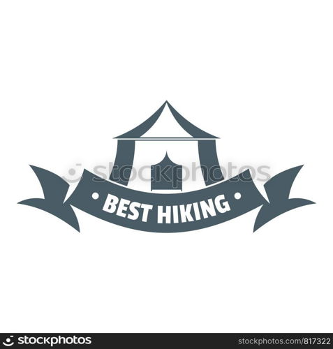 Best hiking logo. Vintage illustration of best hiking vector logo for web. Best hiking logo, vintage style