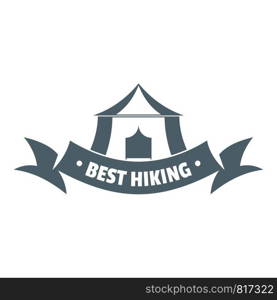 Best hiking logo. Vintage illustration of best hiking vector logo for web. Best hiking logo, vintage style