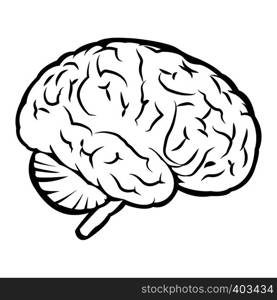 Best human brain sign on a white background. Best human brain sign