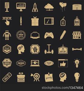 Best idea icons set. Simple style of 36 best idea vector icons for web for any design. Best idea icons set, simple style