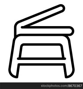 Best laptop stand icon outline vector. Desk computer. Work posture. Best laptop stand icon outline vector. Desk computer