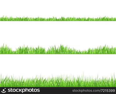 Best looking lawn 3 ideal grass heights for mowing flat horizontal banners set abstract isolated vector illustration. Green Grass Flat Horizontal Banners Set