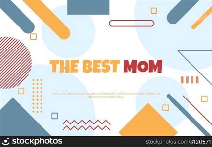 Best Mom Mother Day Gift Card Memphis Abstract Style