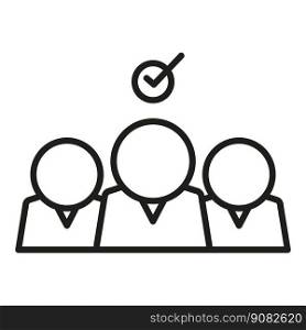 Best office team icon outline vector. Human work. Search person. Best office team icon outline vector. Human work