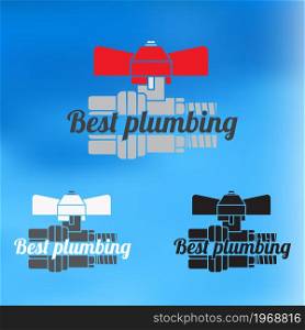 Best plumbing design for business sign. Vector icon.