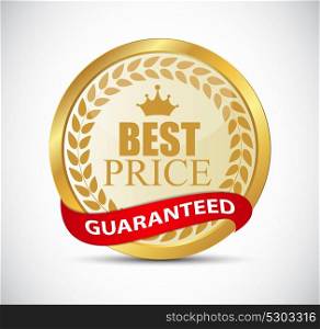 Best Price Golden Label Illustration EPS10. Best Price Golden Label Illustration