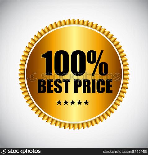 Best Price Golden Label Vector Illustration EPS10. Best Price Golden Label Vector Illustration