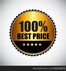 Best Price Golden Label Vector Illustration EPS10. Best Price Golden Label Vector Illustration