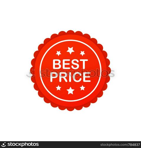 Best price guarantee label icon. Best Price label. Vector stock illustration.