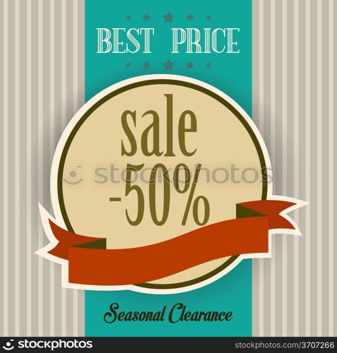 best price label in vintage style. vector illustration
