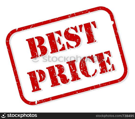 Best price red rubber stamp vector isolated