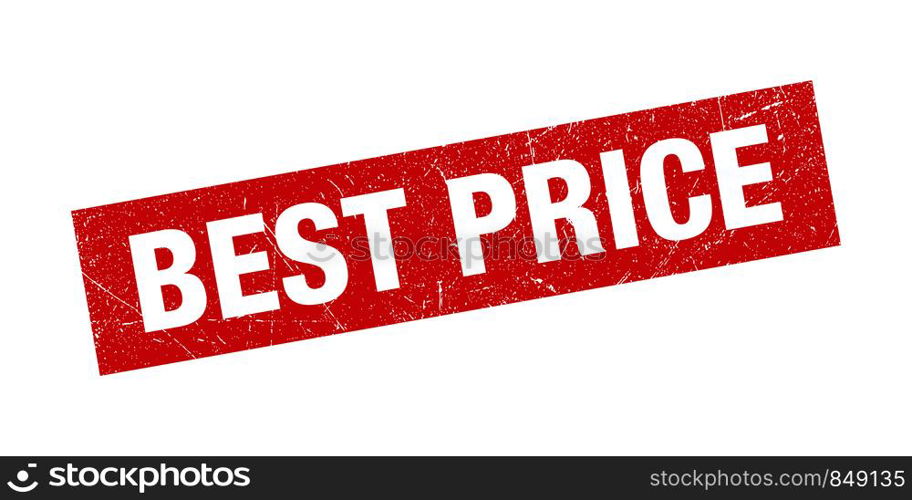 Best Price Stamp Red Grunge Texture Vector Illustration