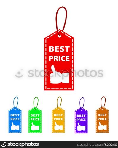 Best price tag , isolated on white background, stock vector illustration