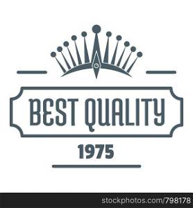Best quality logo. Simple illustration of best quality vector logo for web. Best quality logo, simple gray style