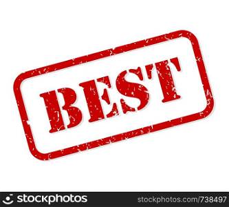 Best red rubber stamp vector isolated