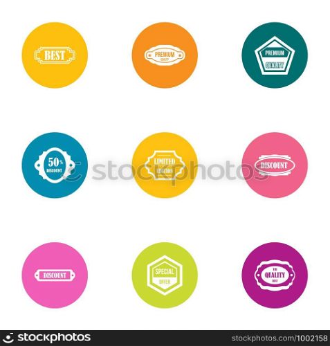 Best sale icons set. Flat set of 9 best sale vector icons for web isolated on white background. Best sale icons set, flat style