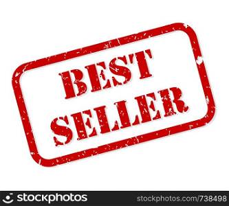 Best seller red rubber stamp vector isolated