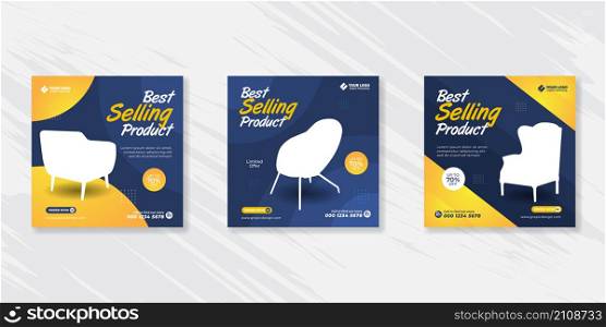 Best selling product social media banner template