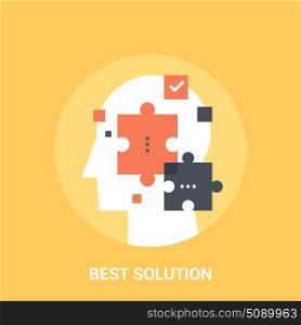 best solution icon concept. Abstract vector illustration of best solution icon concept