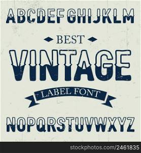 Best Vintage Font Poster on dusty noise background vector illustration