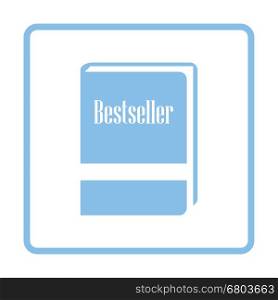 Bestseller book icon. Blue frame design. Vector illustration.