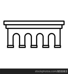 Beton bridge icon. Outline beton bridge vector icon for web design isolated on white background. Beton bridge icon, outline style