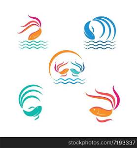 betta fish icon vector illustration design template