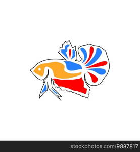 Betta fish logo vector template