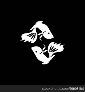 Betta fish logo vector template