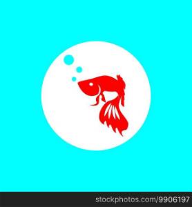 Betta fish logo vector template