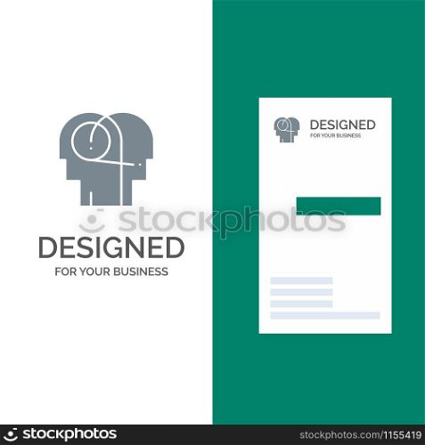 Better, Communication, Hearing, Human Grey Logo Design and Business Card Template