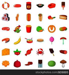 Beverage icons set. Cartoon style of 36 beverage vector icons for web isolated on white background. Beverage icons set, cartoon style