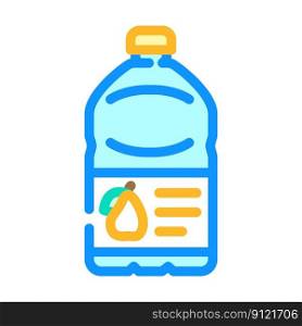 beverage juice plastic bottle color icon vector. beverage juice plastic bottle sign. isolated symbol illustration. beverage juice plastic bottle color icon vector illustration