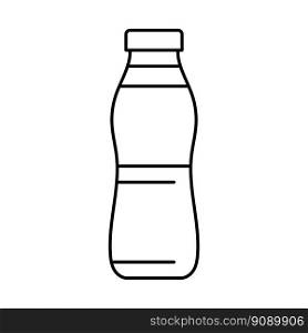 beverage juice plastic bottle line icon vector. beverage juice plastic bottle sign. isolated contour symbol black illustration. beverage juice plastic bottle line icon vector illustration
