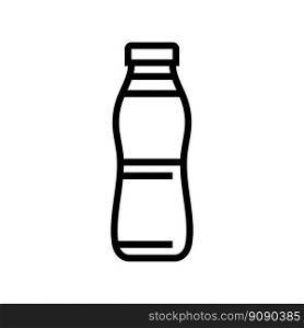 beverage juice plastic bottle line icon vector. beverage juice plastic bottle sign. isolated contour symbol black illustration. beverage juice plastic bottle line icon vector illustration